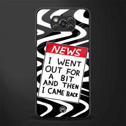 went out for a bit glass case for poco x3 pro image