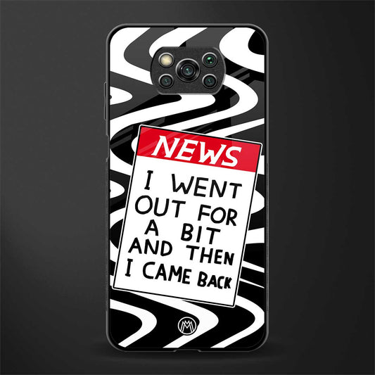 went out for a bit glass case for poco x3 pro image