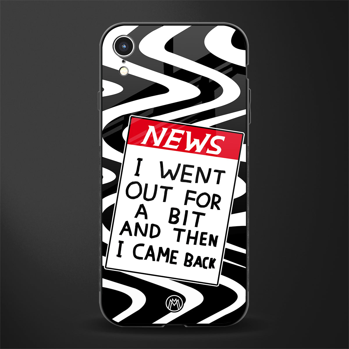 went out for a bit glass case for iphone xr image