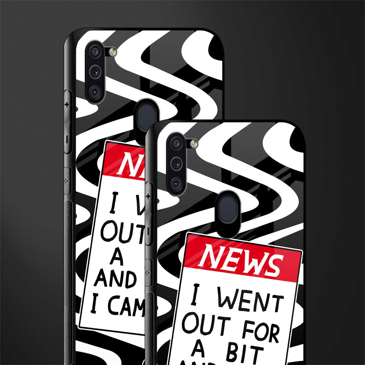 went out for a bit glass case for samsung galaxy m11 image-2