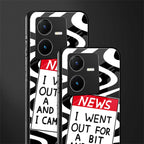 went out for a bit back phone cover | glass case for vivo y22