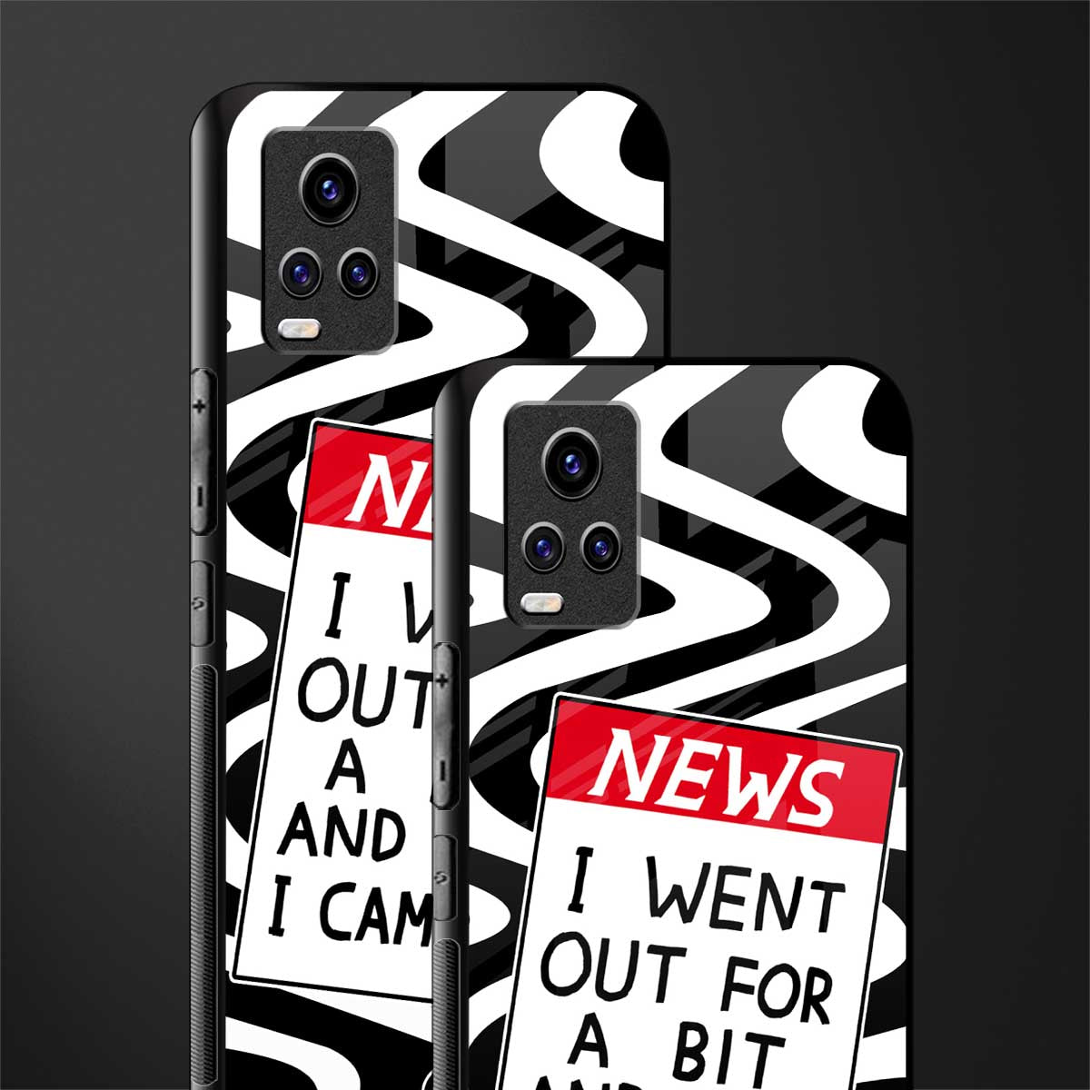 went out for a bit back phone cover | glass case for vivo v21e 4g