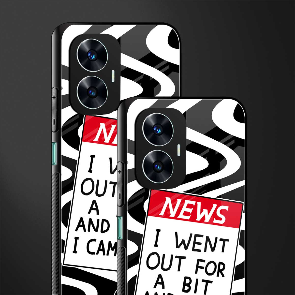 went out for a bit back phone cover | glass case for realme c55