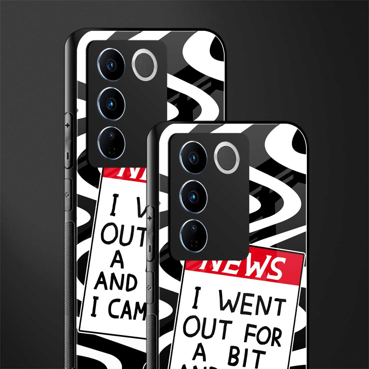 went out for a bit back phone cover | glass case for vivo v27 pro 5g
