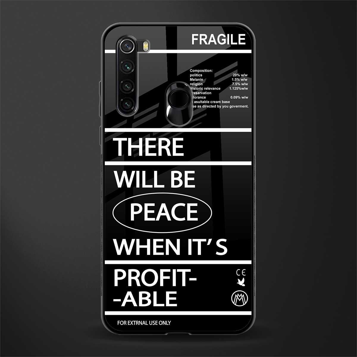 when it's profitable glass case for redmi note 8 image