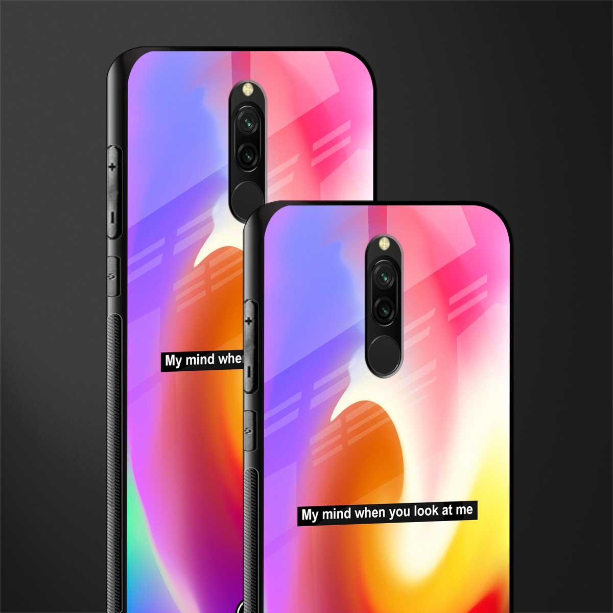 when you look at me glass case for redmi 8 image-2