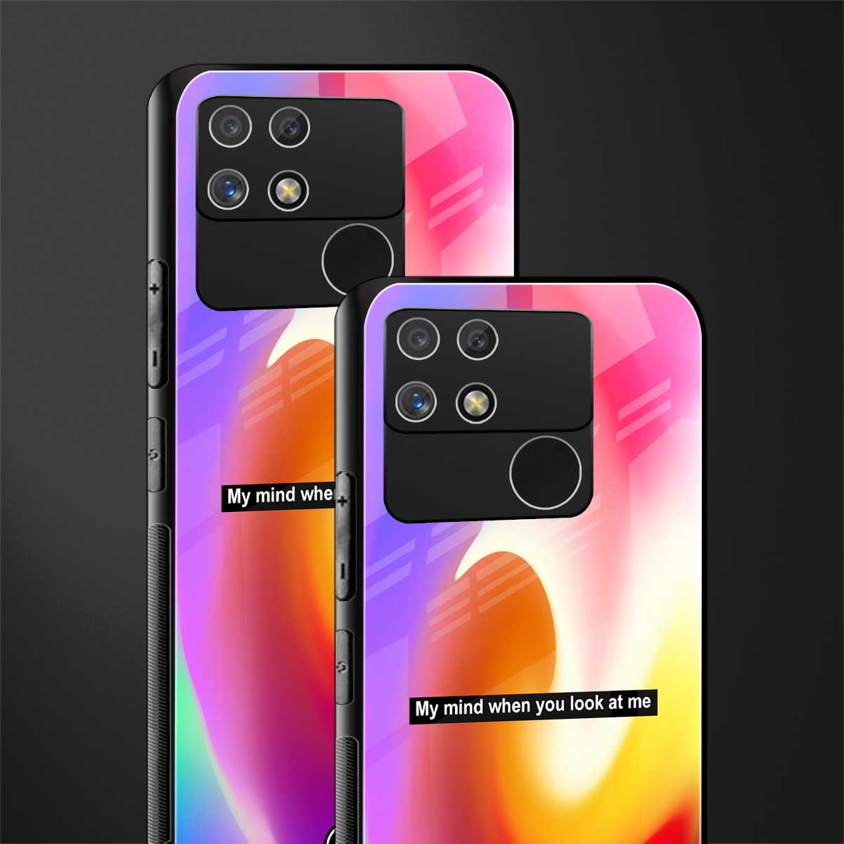 when you look at me back phone cover | glass case for realme narzo 50a