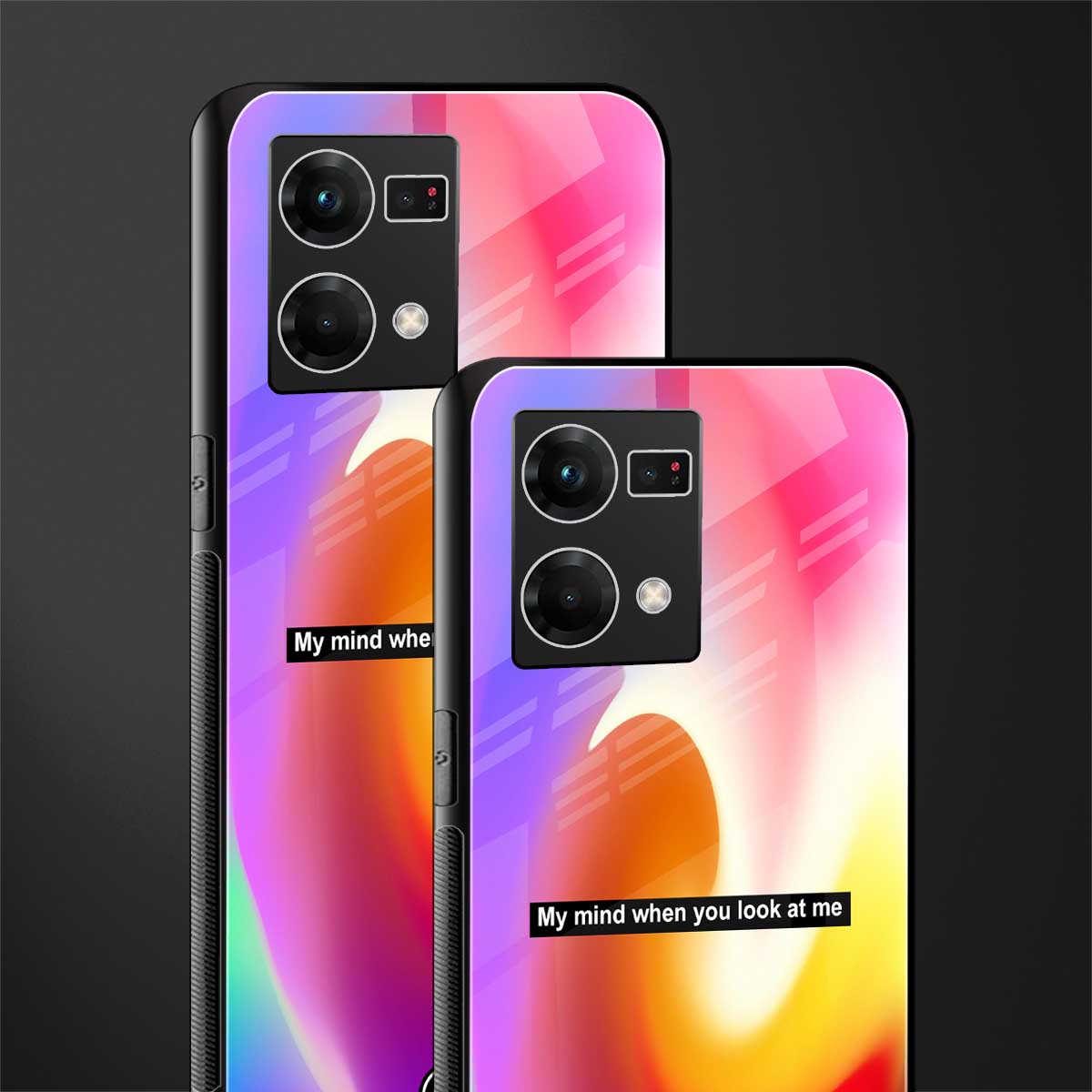 when you look at me back phone cover | glass case for oppo f21 pro 4g