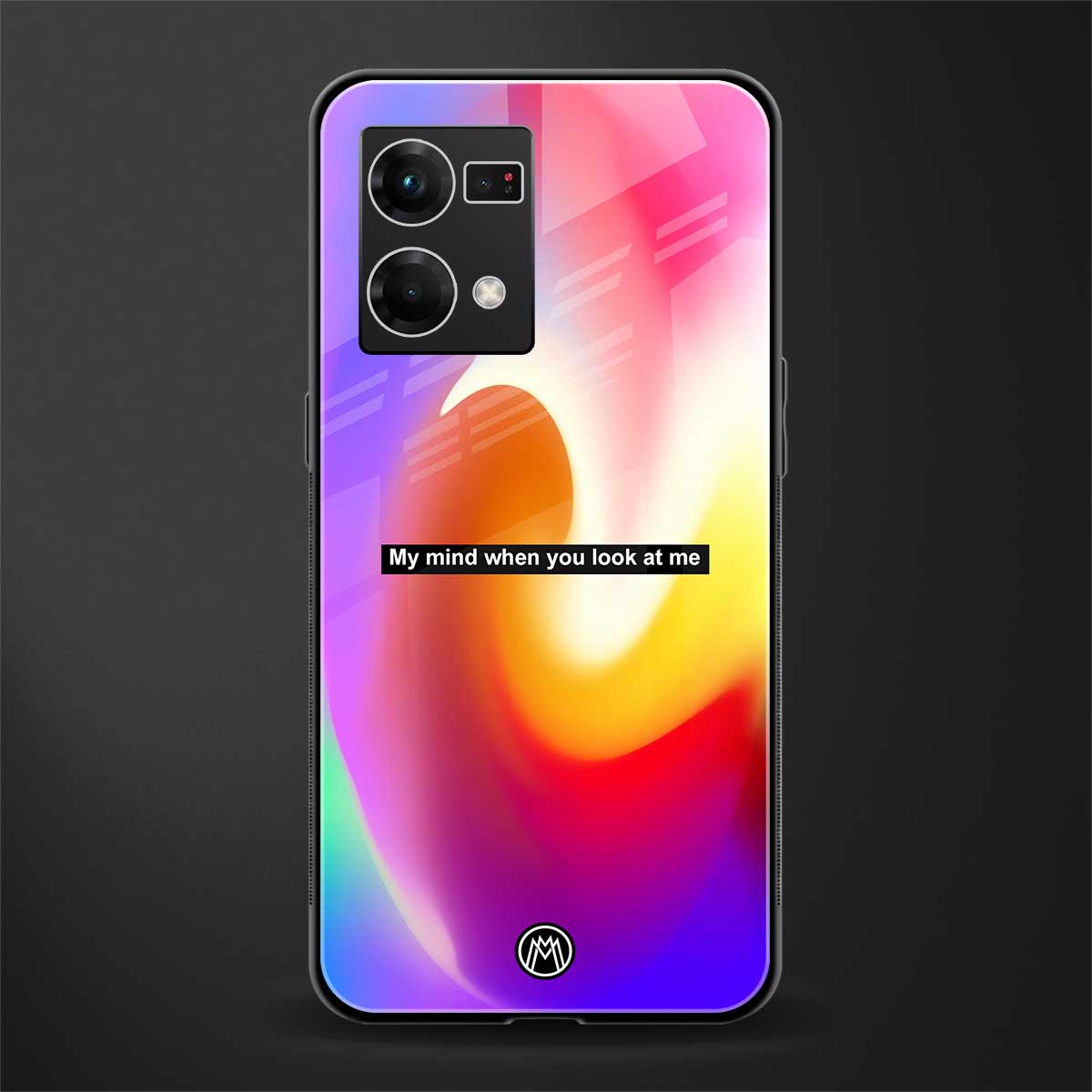 when you look at me back phone cover | glass case for oppo f21 pro 4g