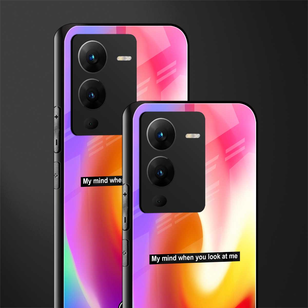 when you look at me back phone cover | glass case for vivo v25 pro 5g