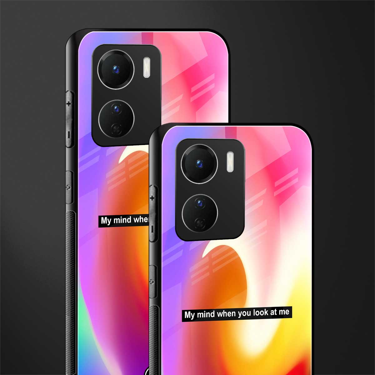 when you look at me back phone cover | glass case for vivo y16