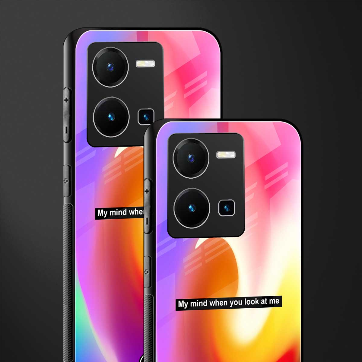 when you look at me back phone cover | glass case for vivo y35 4g