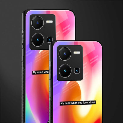 when you look at me back phone cover | glass case for vivo y35 4g