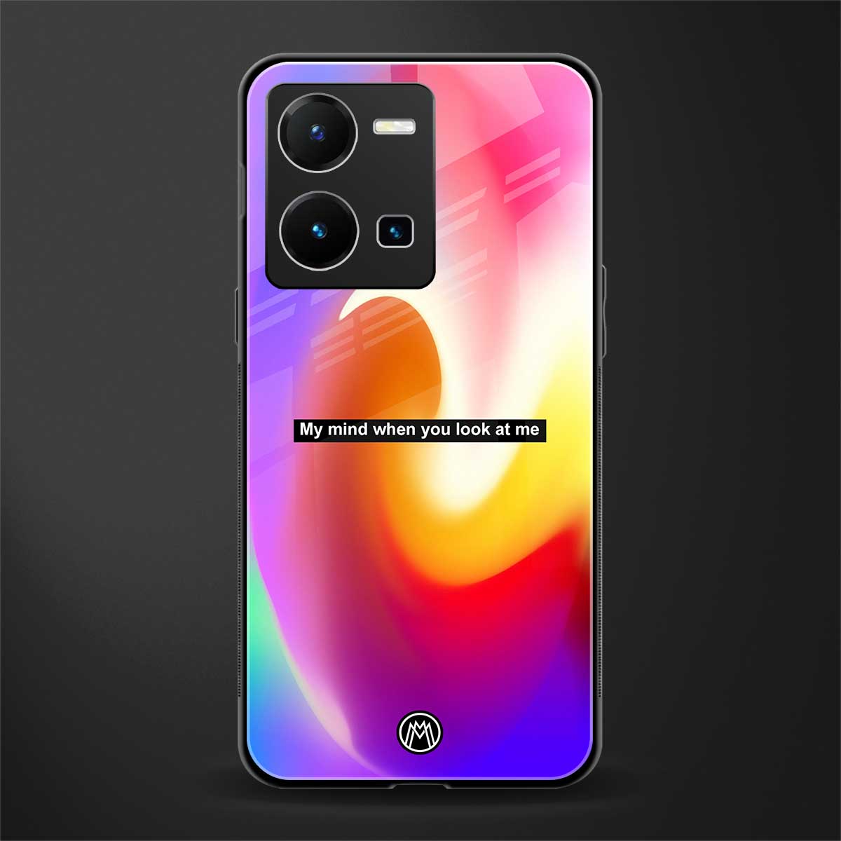 when you look at me back phone cover | glass case for vivo y35 4g