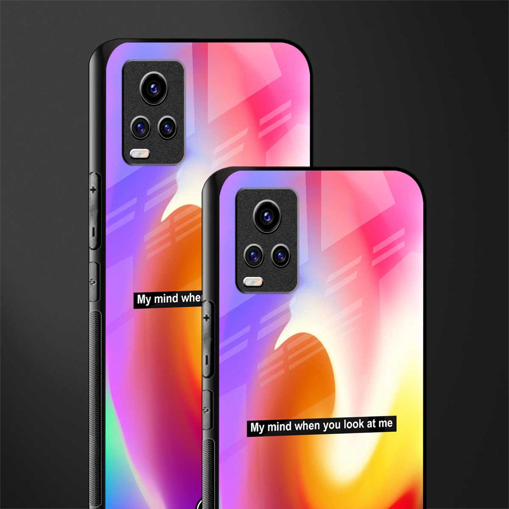 when you look at me back phone cover | glass case for vivo v21e 4g