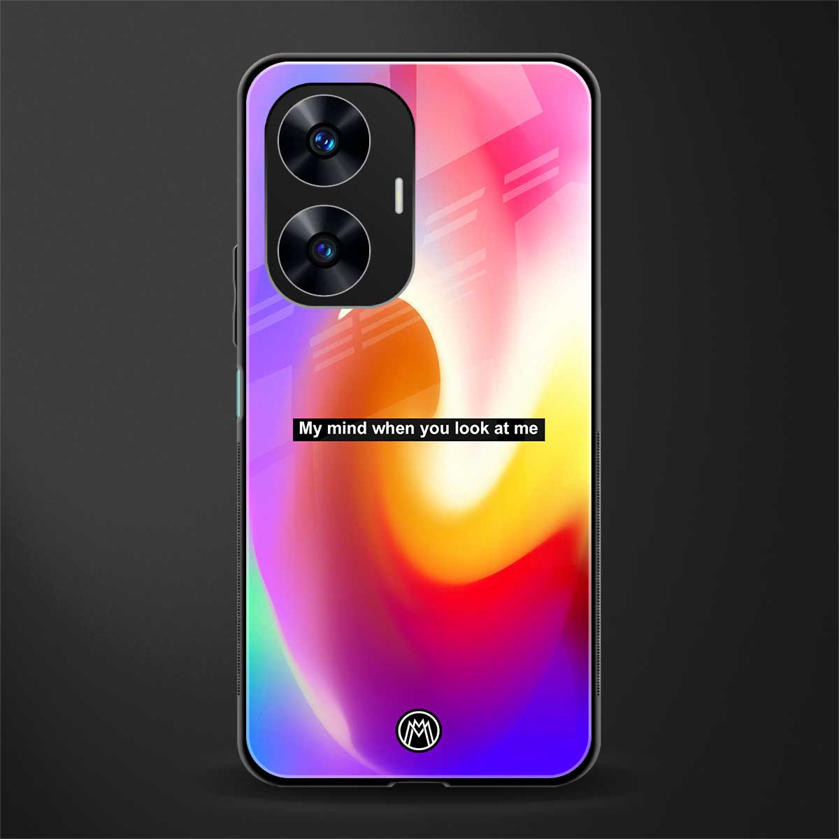 when you look at me back phone cover | glass case for realme c55