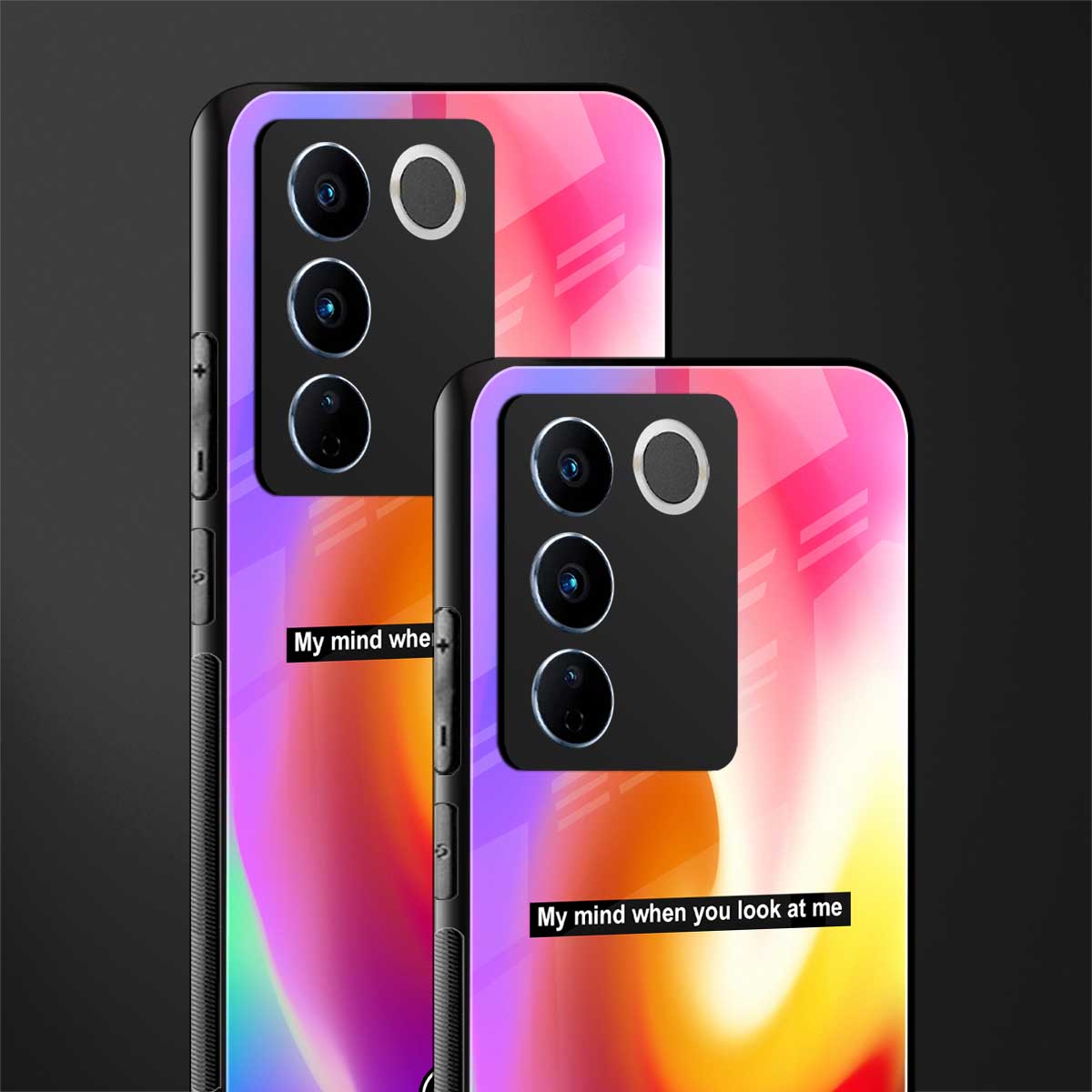 when you look at me back phone cover | glass case for vivo v27 pro 5g