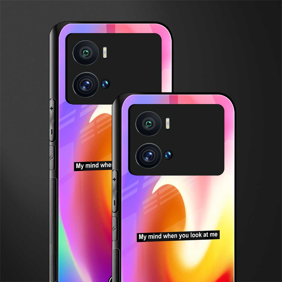 when you look at me back phone cover | glass case for iQOO 9 Pro