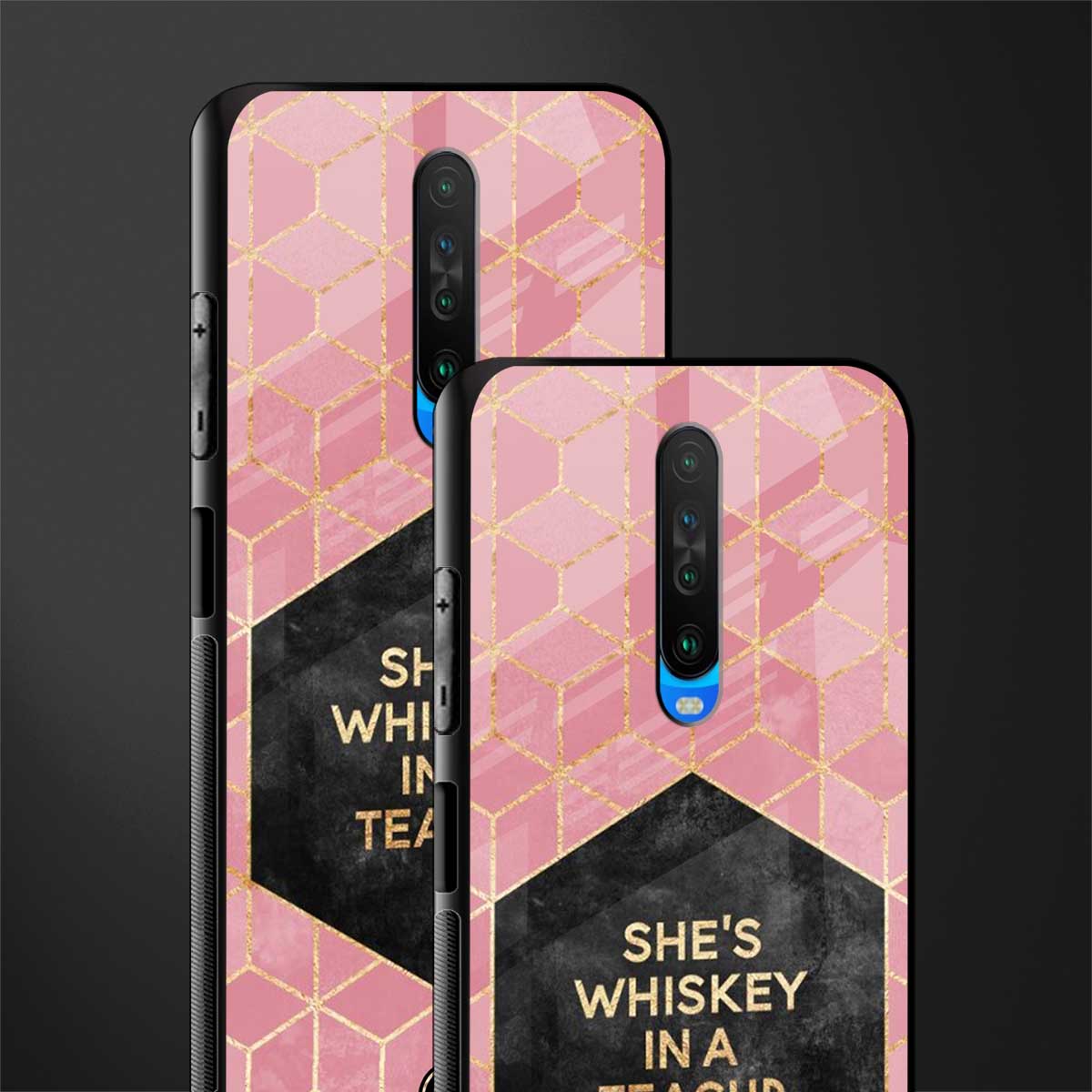 whiskey in a teacup glass case for poco x2 image-2