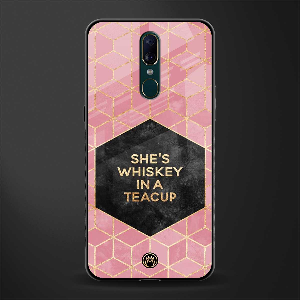 whiskey in a teacup glass case for oppo f11 image