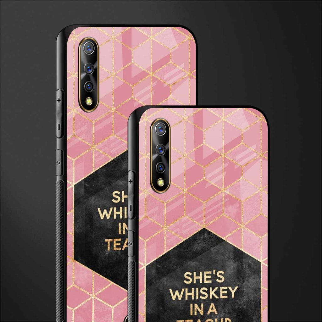 whiskey in a teacup glass case for vivo s1 image-2