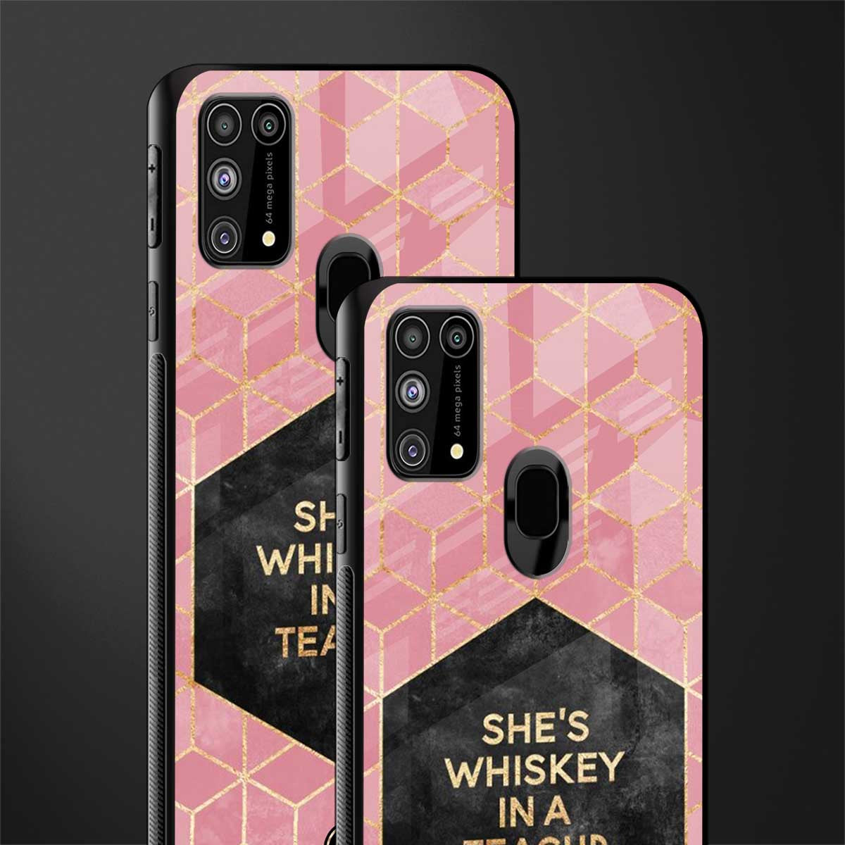 whiskey in a teacup glass case for samsung galaxy m31 image-2