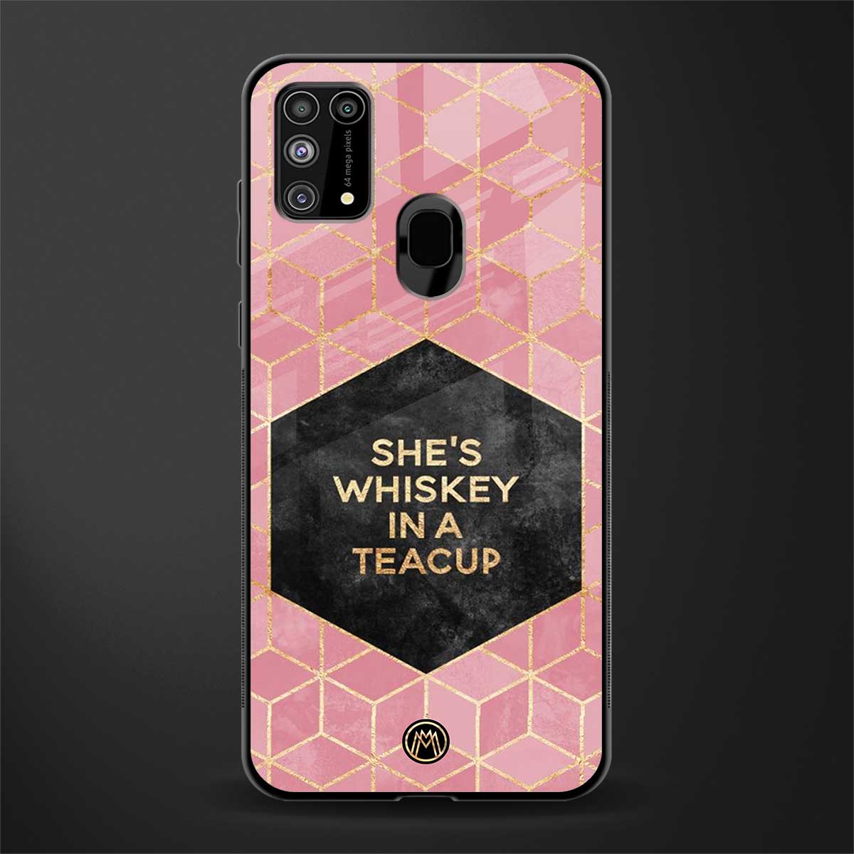 whiskey in a teacup glass case for samsung galaxy m31 image
