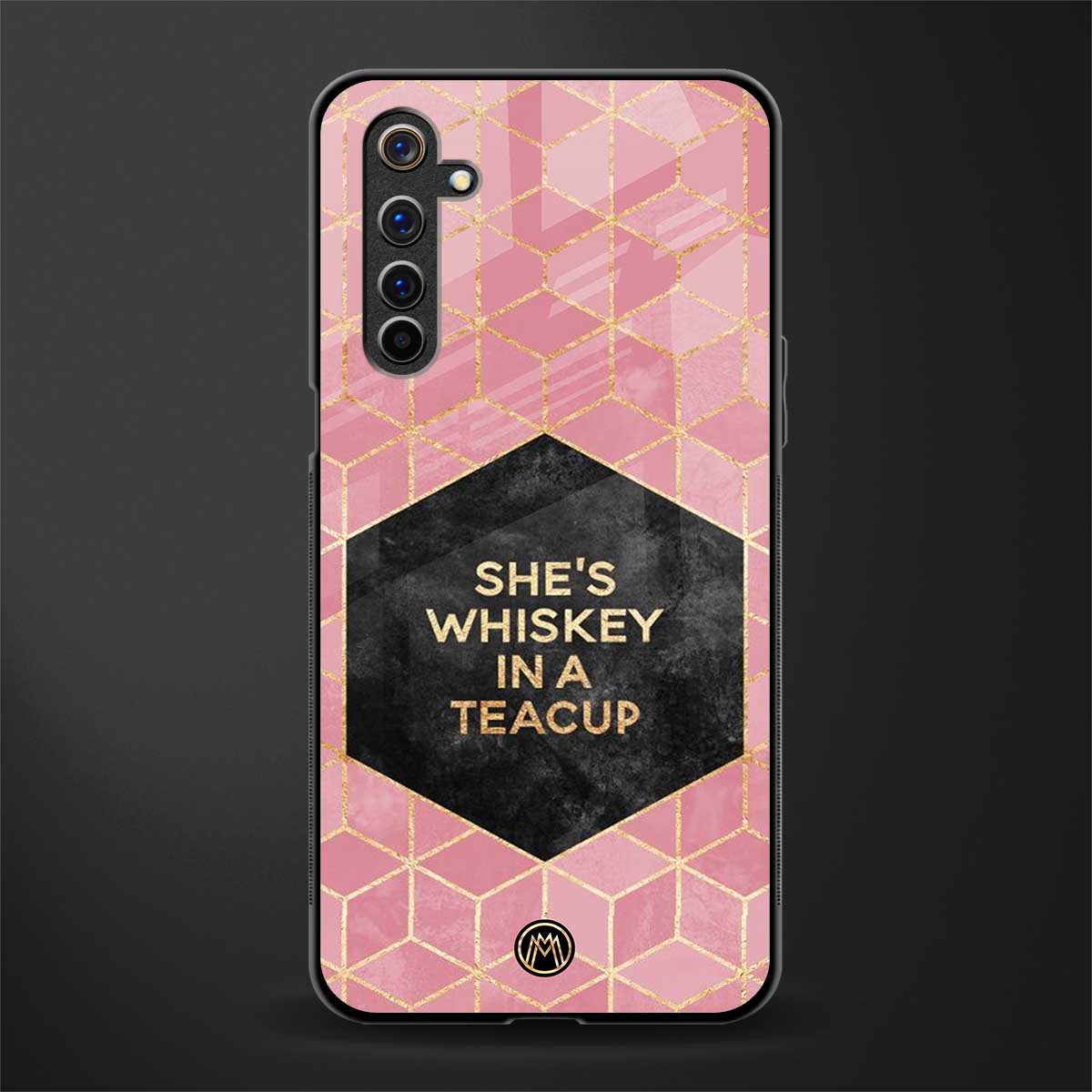 whiskey in a teacup glass case for realme 6 pro image