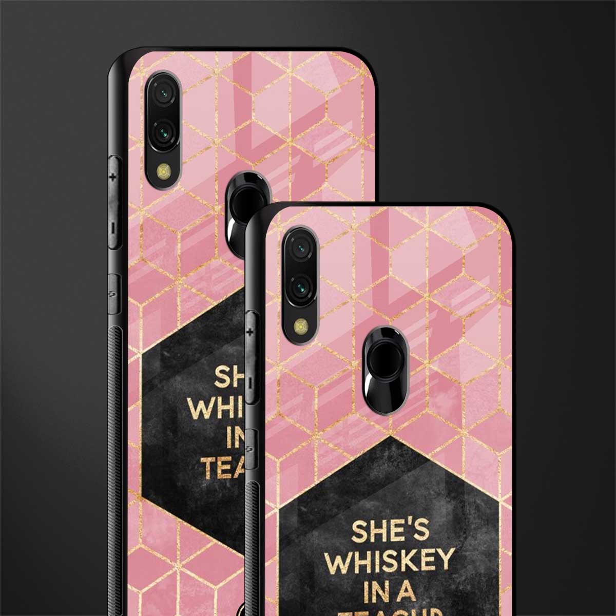 whiskey in a teacup glass case for redmi 7redmi y3 image-2