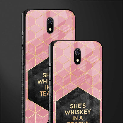 whiskey in a teacup glass case for redmi 8a image-2
