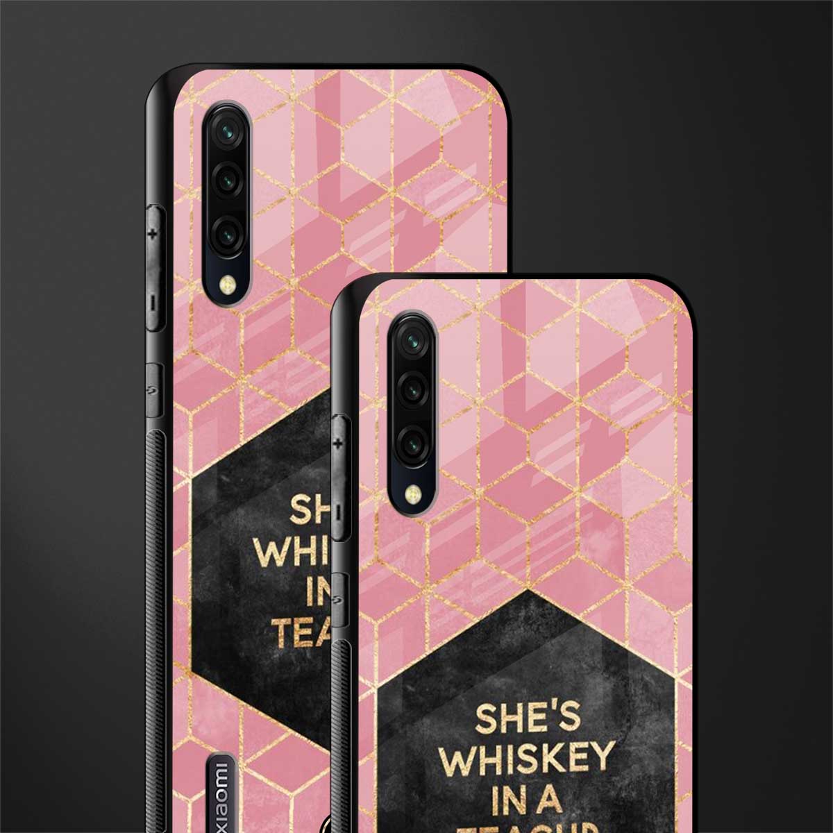 whiskey in a teacup glass case for mi a3 redmi a3 image-2