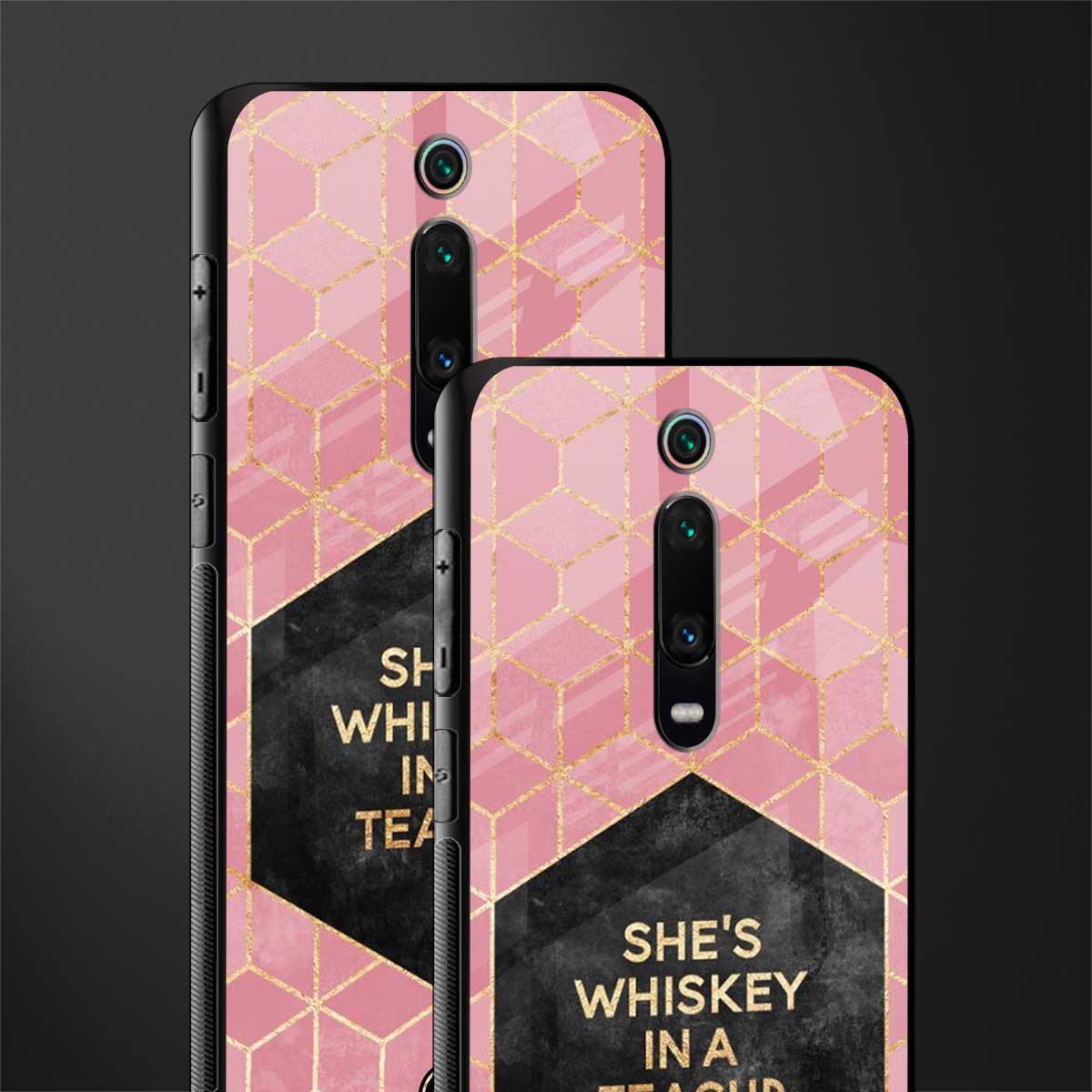 whiskey in a teacup glass case for redmi k20 pro image-2