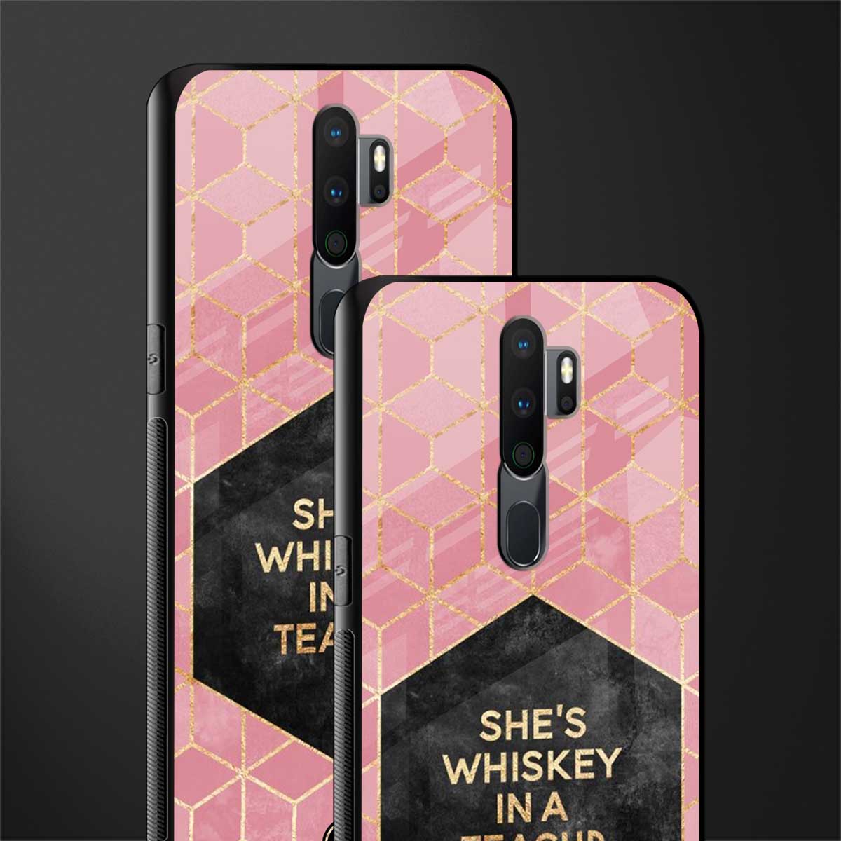 whiskey in a teacup glass case for oppo a5 2020 image-2