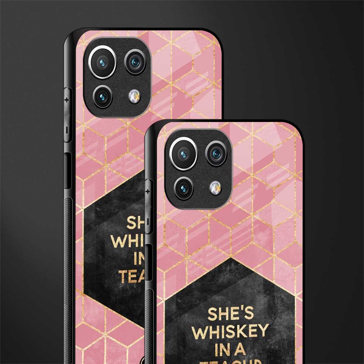 whiskey in a teacup glass case for mi 11 lite image-2