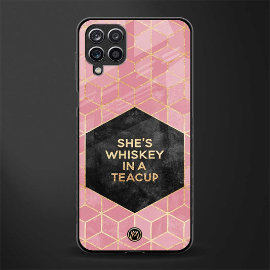 whiskey in a teacup back phone cover | glass case for samsung galaxy a22 4g