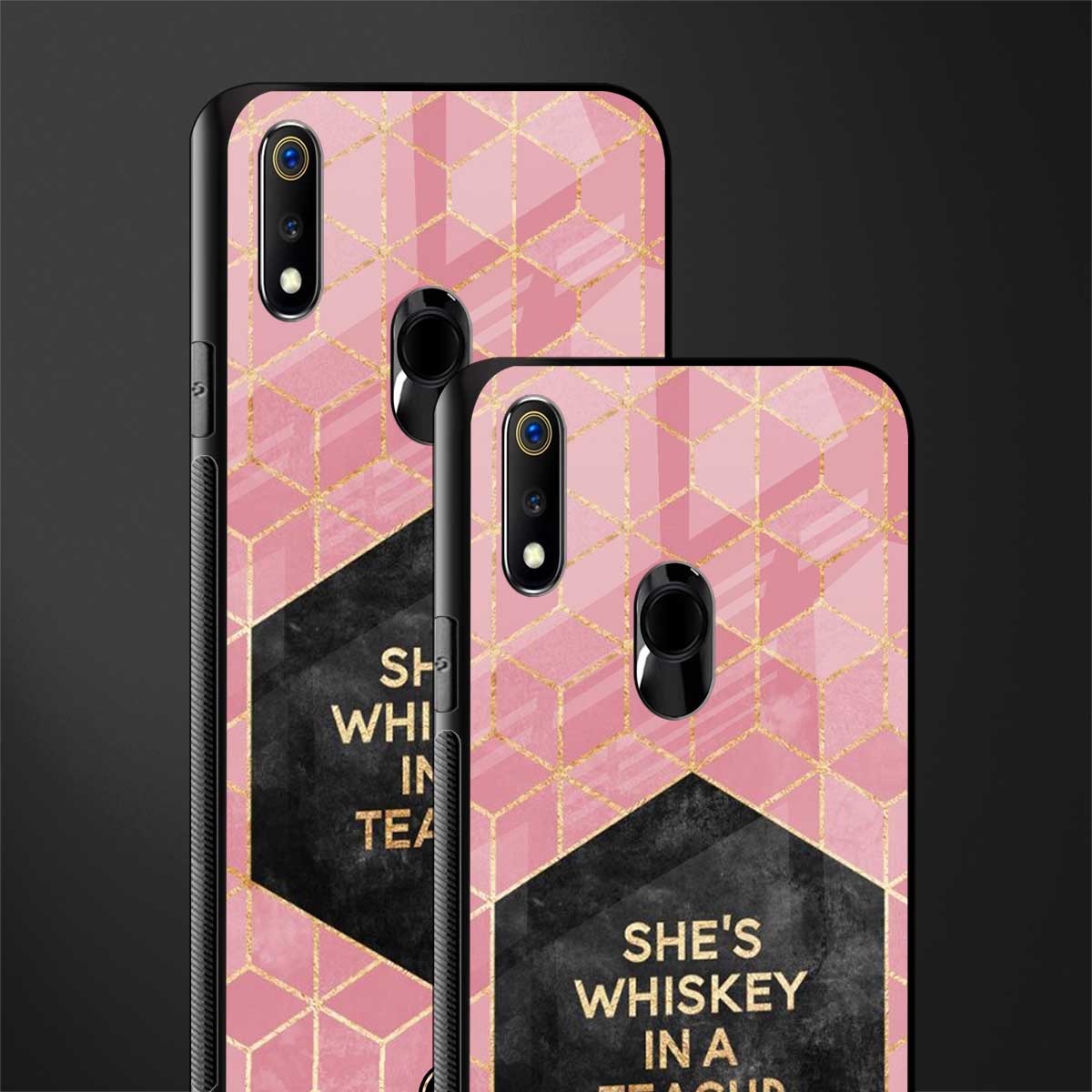 whiskey in a teacup glass case for realme 3 pro image-2