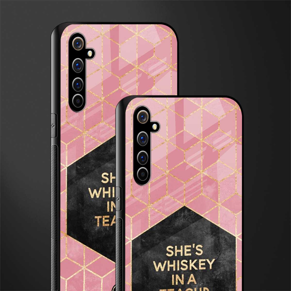 whiskey in a teacup glass case for realme x50 pro image-2