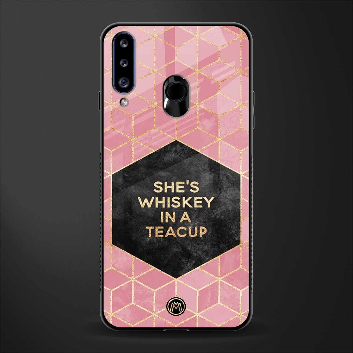whiskey in a teacup glass case for samsung galaxy a20s image