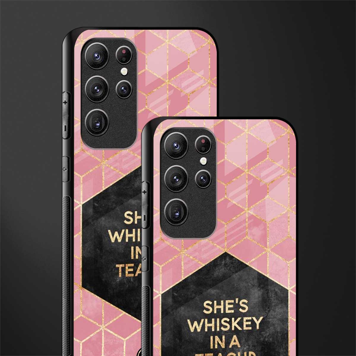 whiskey in a teacup glass case for samsung galaxy s21 ultra image-2
