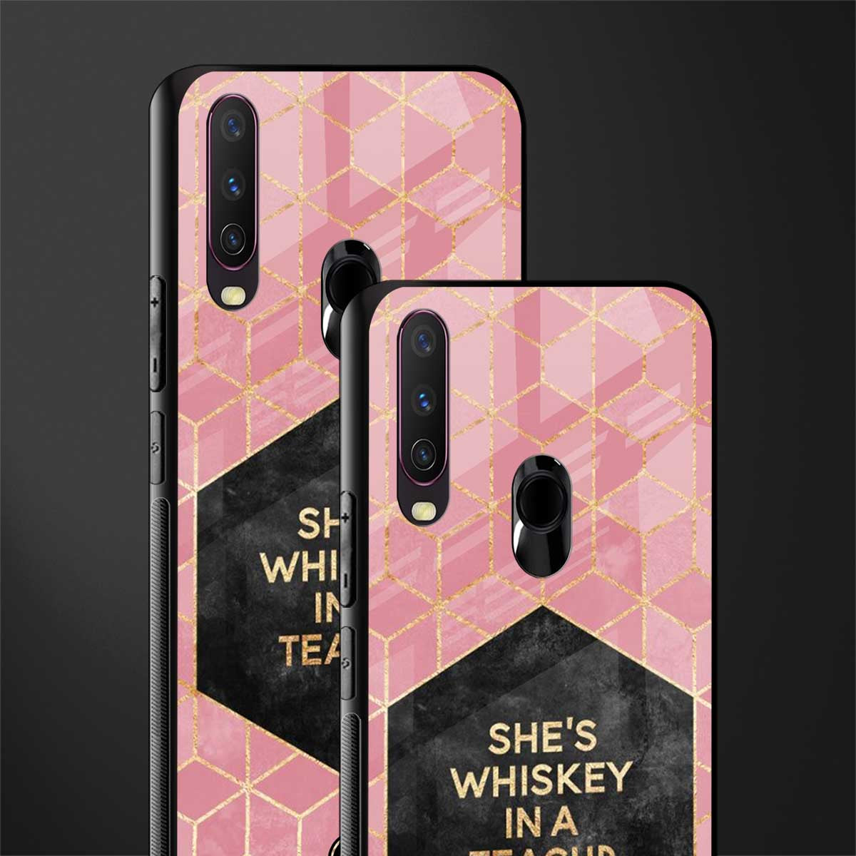 whiskey in a teacup glass case for vivo y15 image-2
