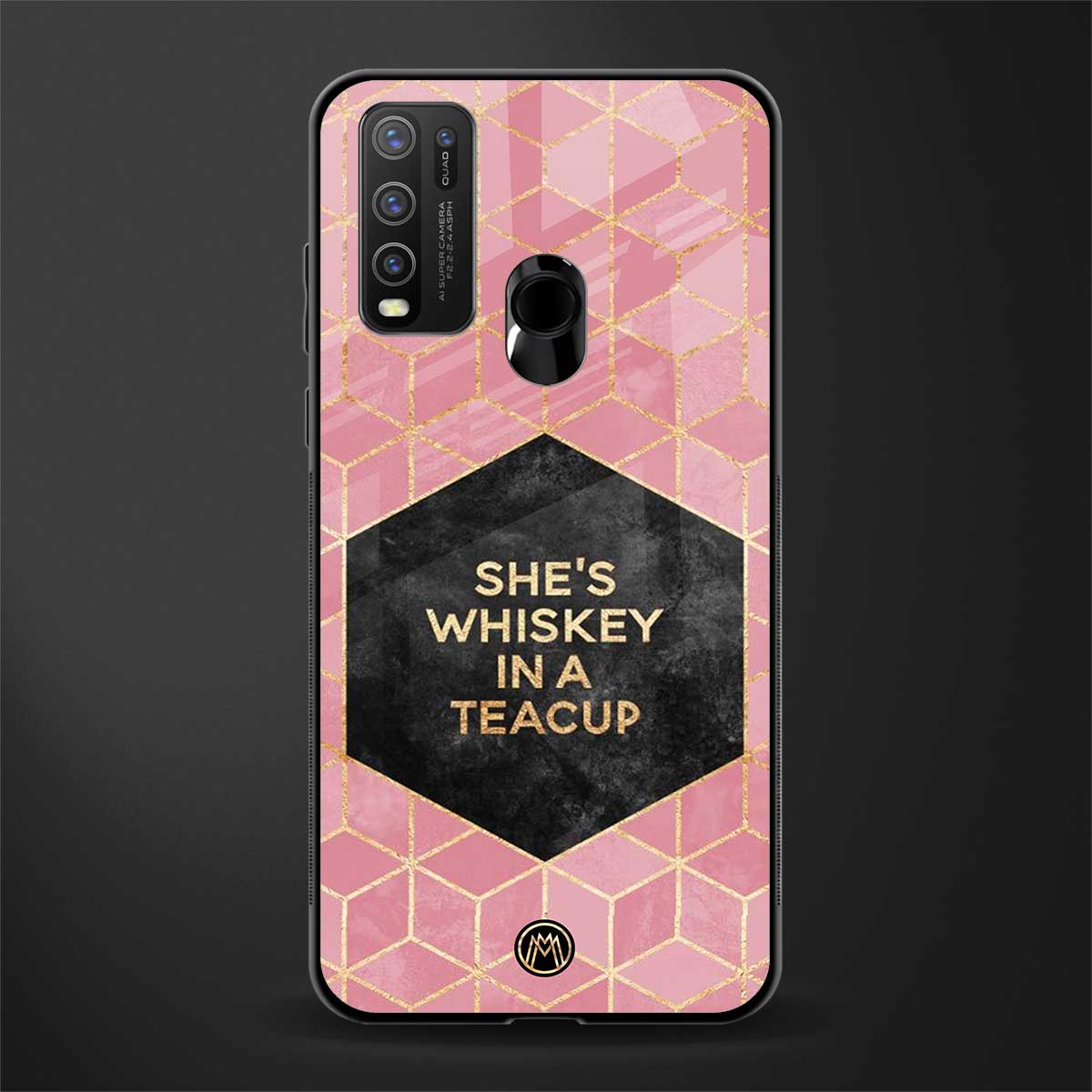 whiskey in a teacup glass case for vivo y30 image