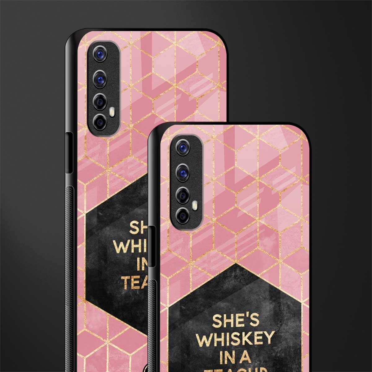 whiskey in a teacup glass case for realme 7 image-2