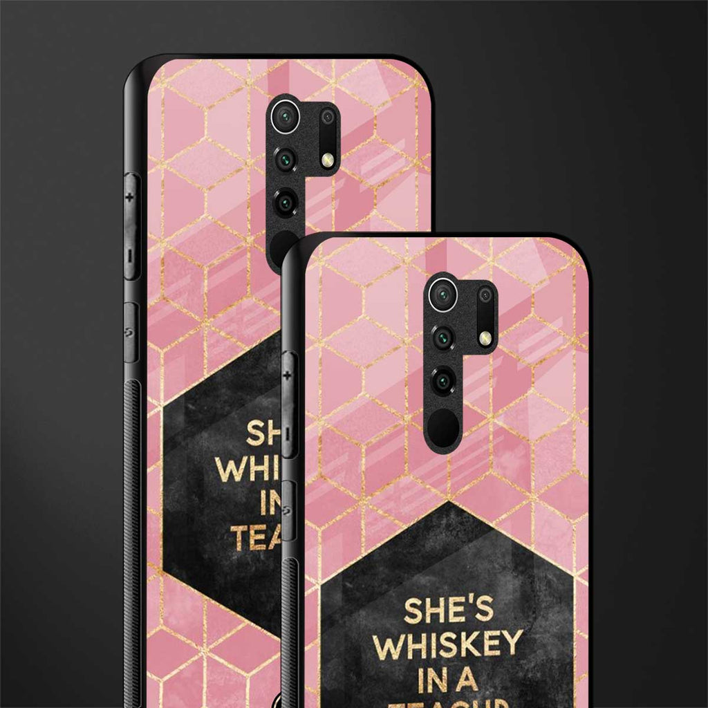 whiskey in a teacup glass case for poco m2 image-2