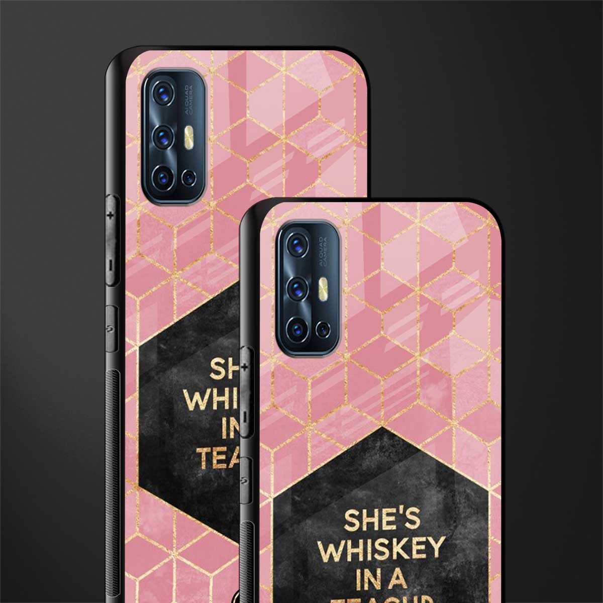 whiskey in a teacup glass case for vivo v17 image-2