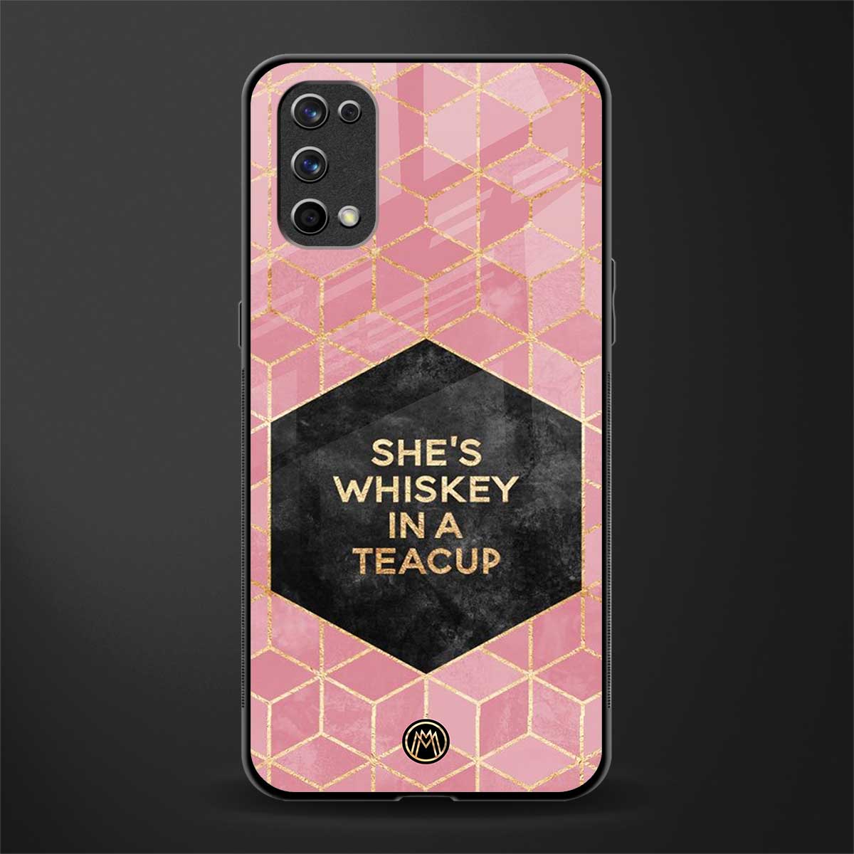 whiskey in a teacup glass case for realme 7 pro image