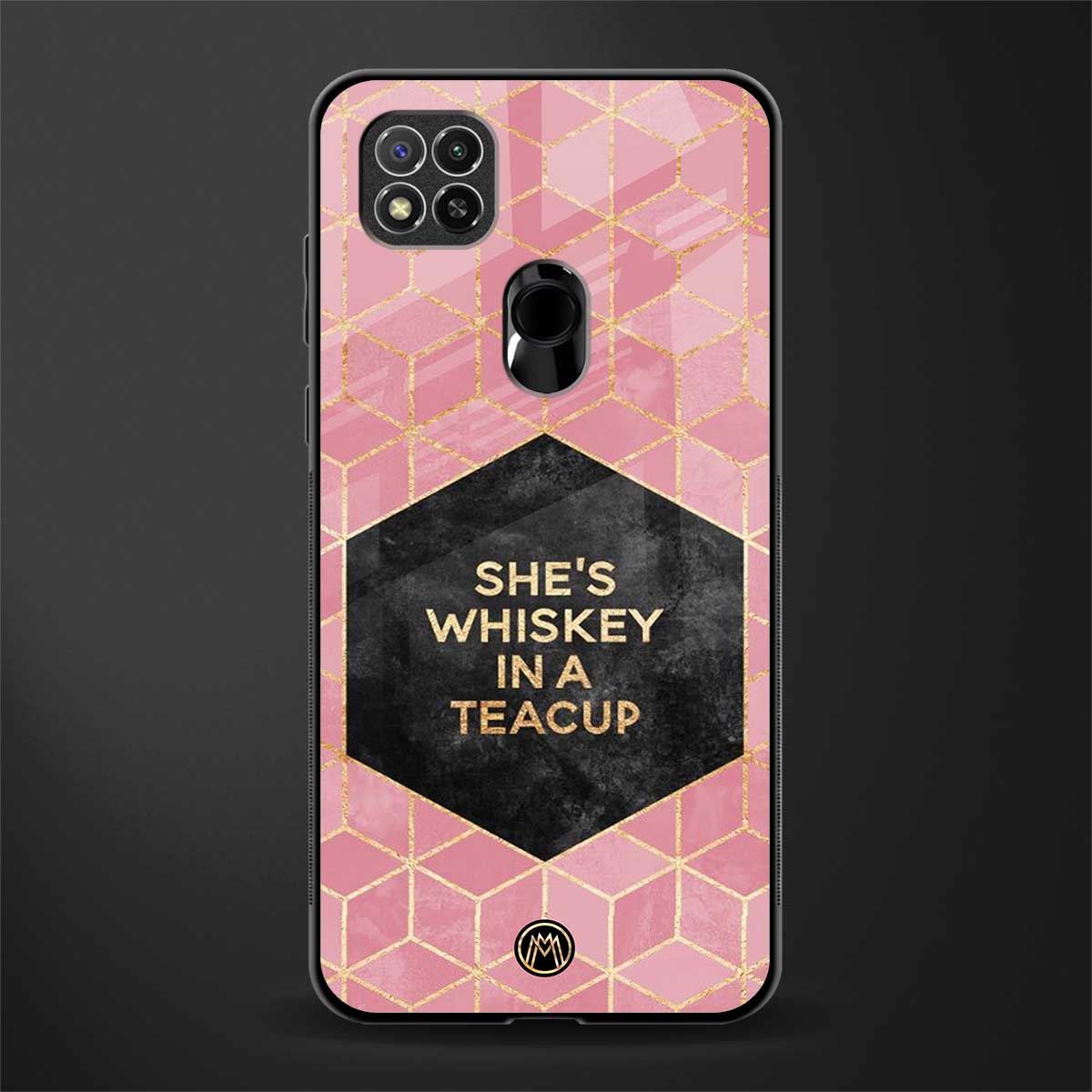 whiskey in a teacup glass case for redmi 9c image