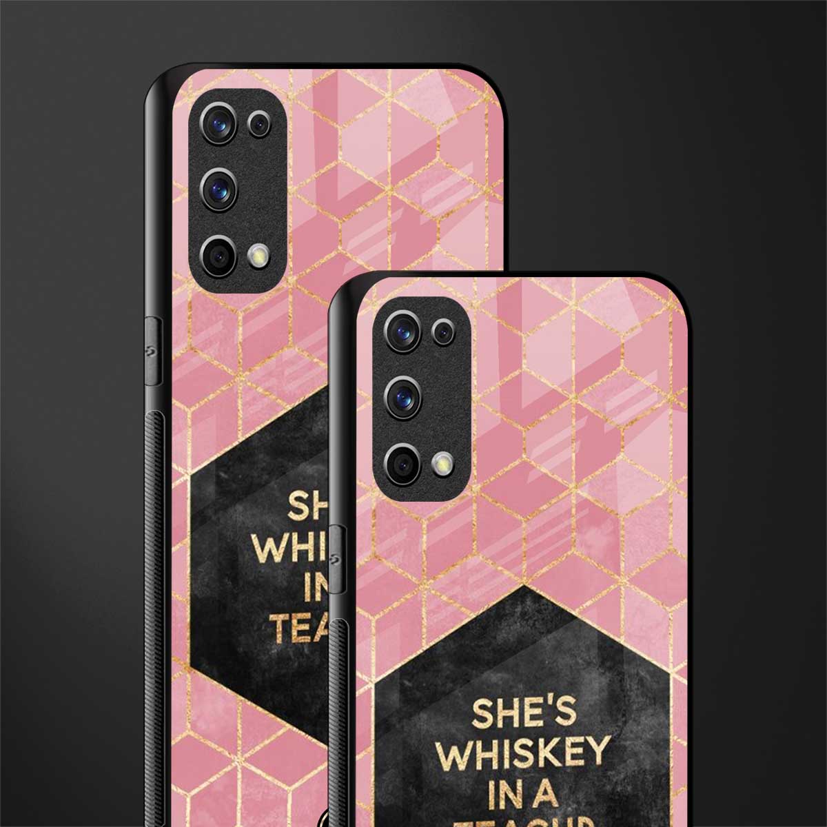 whiskey in a teacup glass case for realme x7 pro image-2