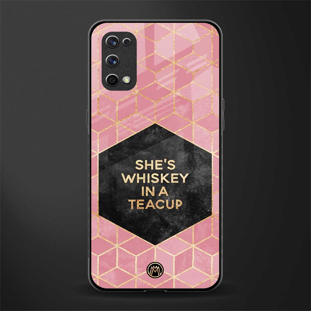 whiskey in a teacup glass case for realme x7 pro image