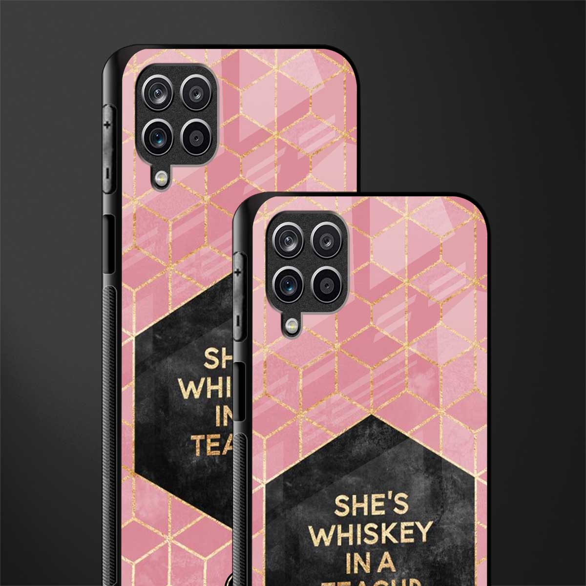 whiskey in a teacup glass case for samsung galaxy f12 image-2