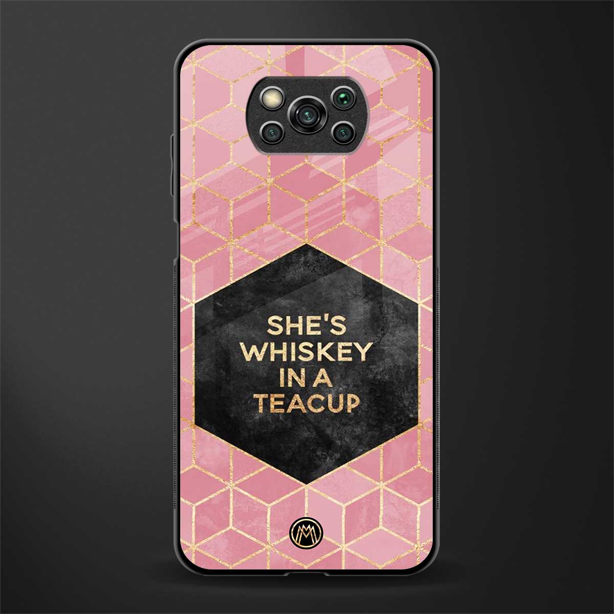 whiskey in a teacup glass case for poco x3 pro image